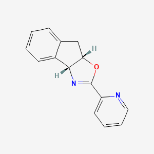 Chemical structure of (3aR,8aS)-2-(Pyridin-2-yl)-3a,8a-dihydro-8H-indeno[1,2-d]oxazole