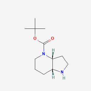 Chemical structure of (3aR,7aR)-rel-tert-Butyl hexahydro-1H-pyrrolo[3,2-b]pyridine-4(2H)-carboxylate