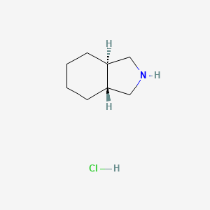 Chemical structure of (3aR,7aR)-Octahydro-1H-isoindole hydrochloride