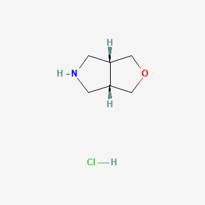 Chemical structure of (3aR,6aS)-hexahydro-1H-furo[3,4-c]pyrrole hydrochloride