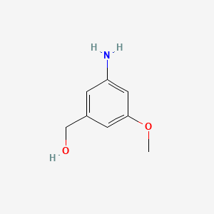Chemical structure of (3-Amino-5-methoxyphenyl)methanol