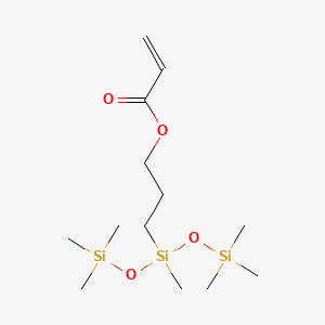 Chemical structure of (3-ACRYLOXYPROPYL)METHYLBIS(TRIMETHYLSILOXY)SILANE