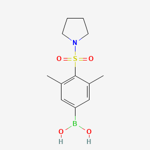 Chemical structure of (3,5-Dimethyl-4-(pyrrolidin-1-ylsulfonyl)phenyl)boronic acid