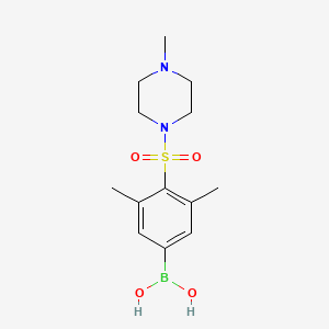Chemical structure of (3,5-Dimethyl-4-((4-methylpiperazin-1-yl)sulfonyl)phenyl)boronic acid