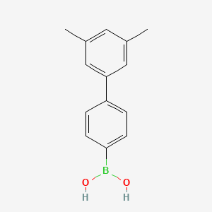 Chemical structure of (3',5'-Dimethyl-[1,1'-biphenyl]-4-yl)boronic acid