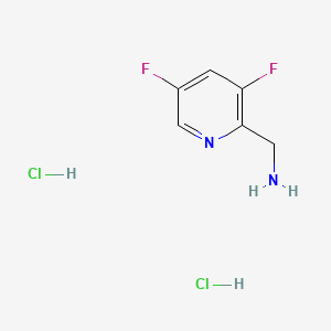 Chemical structure of (3,5-difluoropyridin-2-yl)methanamine dihydrochloride