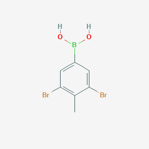 Chemical structure of 3,5-Dibromo-4-methylphenylboronic acid