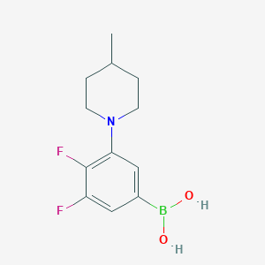 Chemical structure of (3,4-Difluoro-5-(4-methylpiperidin-1-yl)phenyl)boronic acid