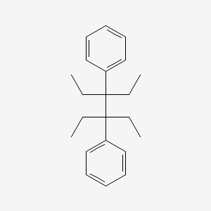 Chemical structure of (3,4-Diethylhexane-3,4-diyl)dibenzene