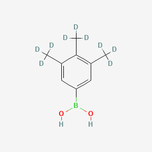 Chemical structure of (3,4,5-tris(methyl-d3)phenyl)boronic acid