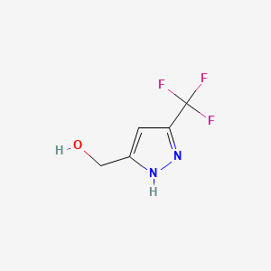 Chemical structure of (3-(Trifluoromethyl)-1H-pyrazol-5-yl)methanol