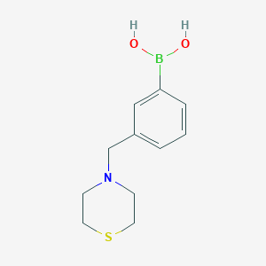 Chemical structure of (3-(Thiomorpholinomethyl)phenyl)boronic acid