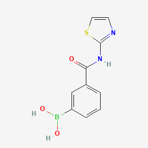Chemical structure of (3-(Thiazol-2-ylcarbamoyl)phenyl)boronic acid