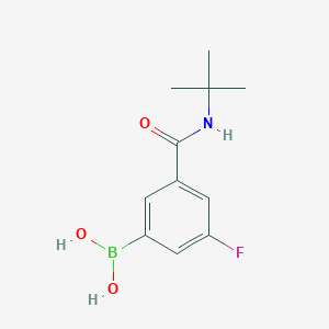 Chemical structure of (3-(tert-Butylcarbamoyl)-5-fluorophenyl)boronic acid
