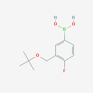 Chemical structure of (3-(tert-Butoxymethyl)-4-fluorophenyl)boronic acid