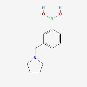 Chemical structure of (3-(Pyrrolidin-1-ylmethyl)phenyl)boronic acid