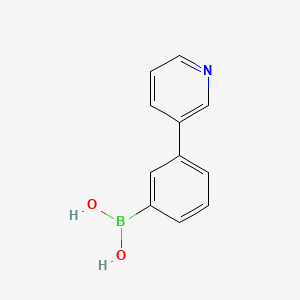 Chemical structure of (3-(Pyridin-3-yl)phenyl)boronic acid