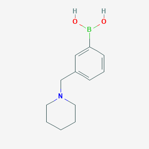 Chemical structure of 3-(Piperidin-1-ylmethyl)phenylboronic acid