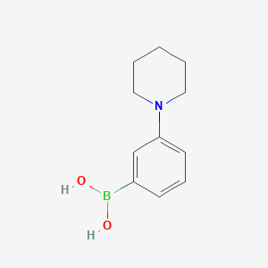 Chemical structure of (3-(Piperidin-1-yl)phenyl)boronic acid