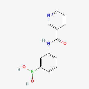 Chemical structure of (3-(nicotinamido)phenyl)boronic acid