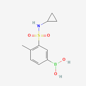 Chemical structure of (3-(N-cyclopropylsulfamoyl)-4-methylphenyl)boronic acid
