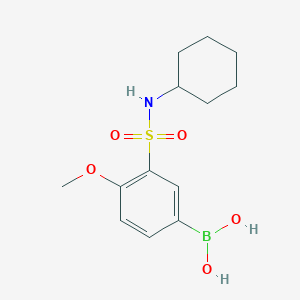 Chemical structure of (3-(N-Cyclohexylsulfamoyl)-4-methoxyphenyl)boronic acid
