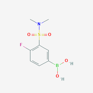 Chemical structure of (3-(N,N-dimethylsulfamoyl)-4-fluorophenyl)boronic acid