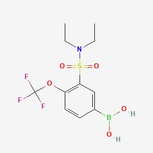 Chemical structure of (3-(N,N-Diethylsulfamoyl)-4-(trifluoromethoxy)phenyl)boronic acid