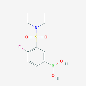 Chemical structure of (3-(N,N-diethylsulfamoyl)-4-fluorophenyl)boronic acid