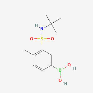 Chemical structure of (3-(N-(tert-butyl)sulfamoyl)-4-methylphenyl)boronic acid