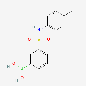Chemical structure of (3-(N-(p-tolyl)sulfamoyl)phenyl)boronic acid
