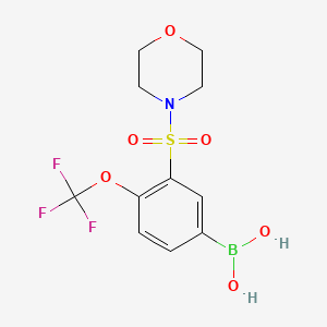 Chemical structure of (3-(Morpholinosulfonyl)-4-(trifluoromethoxy)phenyl)boronic acid