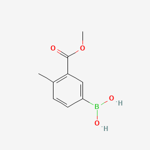 Chemical structure of (3-(Methoxycarbonyl)-4-methylphenyl)boronic acid