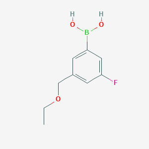 Chemical structure of (3-(Ethoxymethyl)-5-fluorophenyl)boronic acid
