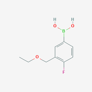 Chemical structure of (3-(Ethoxymethyl)-4-fluorophenyl)boronic acid
