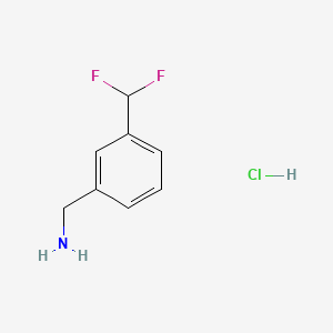 Chemical structure of (3-(Difluoromethyl)phenyl)methanamine hydrochloride