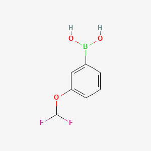 Chemical structure of 3-(Difluoromethoxy)benzeneboronic acid