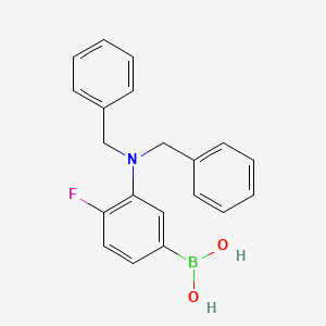 Chemical structure of (3-(Dibenzylamino)-4-fluorophenyl)boronic acid