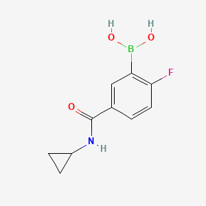 Chemical structure of (3-(Cyclopropylcarbamoyl)-4-fluorophenyl)boronic acid