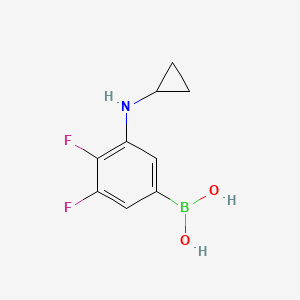Chemical structure of (3-(Cyclopropylamino)-4,5-difluorophenyl)boronic acid