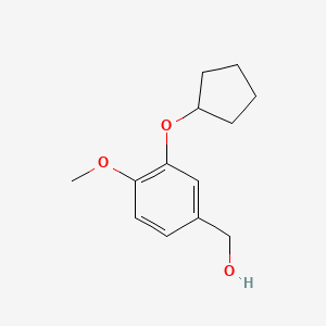 Chemical structure of 3-Cyclopentyloxy-4-methoxybenzyl alcohol
