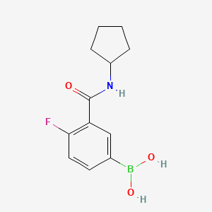 Chemical structure of (3-(Cyclopentylcarbamoyl)-4-fluorophenyl)boronic acid