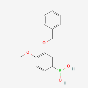 Chemical structure of (3-(Benzyloxy)-4-methoxyphenyl)boronic acid