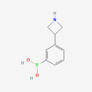 Chemical structure of (3-(azetidin-3-yl)phenyl)boronic acid