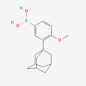 Chemical structure of 3-(1-Adamantyl)-4-methoxyphenylboronic acid