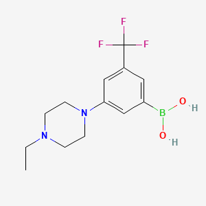 Chemical structure of (3-(4-Ethylpiperazin-1-yl)-5-(trifluoromethyl)phenyl)boronic acid
