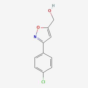 Chemical structure of (3-(4-Chlorophenyl)isoxazol-5-yl)methanol