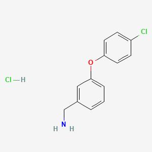 Chemical structure of (3-(4-Chlorophenoxy)phenyl)methanamine hydrochloride