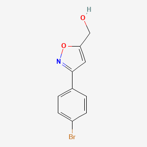 Chemical structure of (3-(4-Bromophenyl)isoxazol-5-yl)methanol