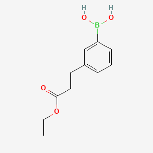 Chemical structure of (3-(3-Ethoxy-3-oxopropyl)phenyl)boronic acid